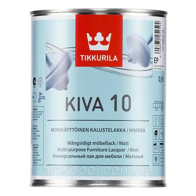 Лак акрилатний TIKKURILA KIVA 10, 0,9 л, глянсовий, EP 85364040110 фото