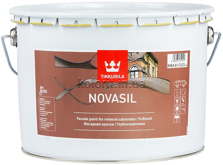 Фарба фасадна Tikkurila Novasil, 2,7 л, матовий, MRA 81125 фото