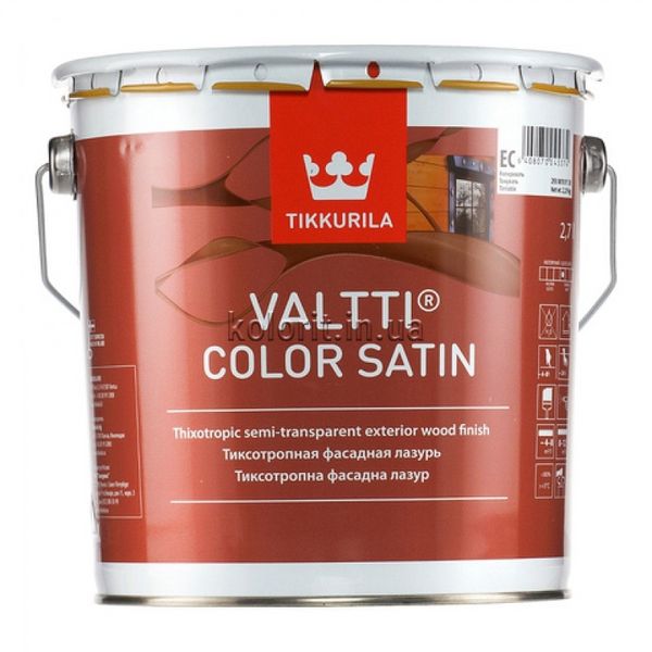 Антисептик лессирующий Tikkurila Valtti Color Satin, 0,9 л, полуматовый 71245 фото