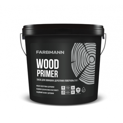 Грунт FARBMANN Wood Primer, 0,9 л, EC 100000001002 фото