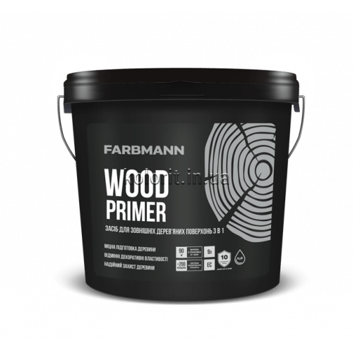 Грунт FARBMANN Wood Primer, 0,9 л, EC 100000001002 фото