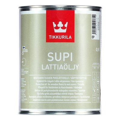 Олія для підлоги Tikkurila Supi Oil for Floor, 0,9 л, безбарвний, матовий 54357 фото