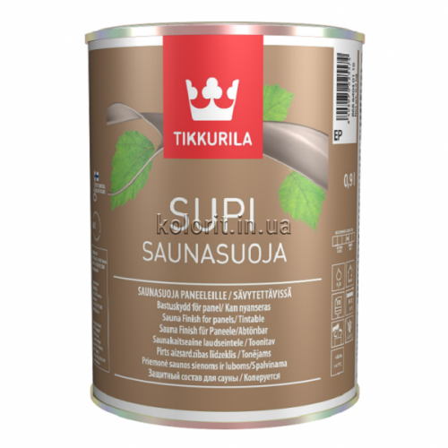 Средство для защиты бани Tikkurila Supi Saunasuoja, 0,9 л, полуматовый 78028 фото