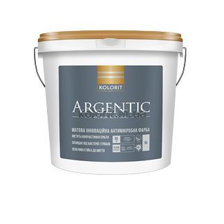 Краска антимикробная Kolorit Argentic, 0,9 л, белый 23322 фото