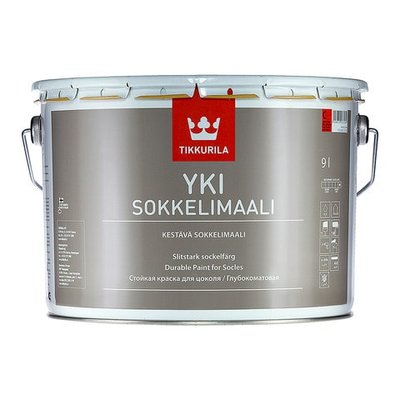 Краска для цоколя Tikkurila Yki, 0,9 л, белый, матовый, A 88128 фото