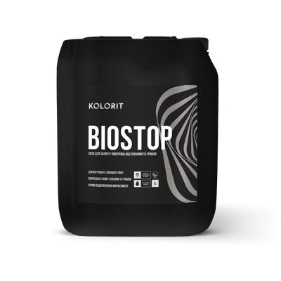 Засіб захисту поверхні від біологічних пошкоджень Kolorit Start Biostop, 1 л, прозорий 34029 фото