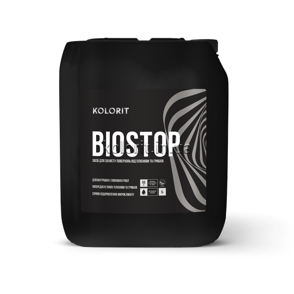 Засіб захисту поверхні від біологічних пошкоджень Kolorit Start Biostop, 1 л, прозорий 34029 фото