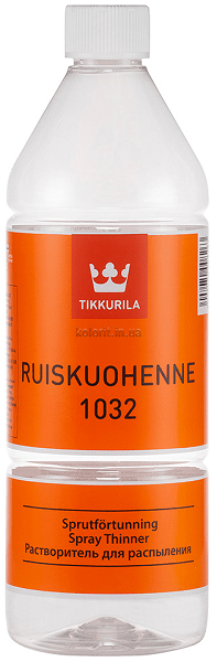 Растворитель для распыления Tikkurila Ruisku-Ohenne 1032, 1 л, бесцветный 43171 фото