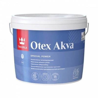 Грунтовка адгезійна на водній основі Tikkurila Otex Akva, 0,9 л, колеровка DU2, матовий, АР 32215 фото