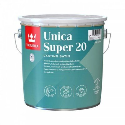 Лак для древесины Tikkurila Unica Super, 0,9 л, глянцевый 69361 фото