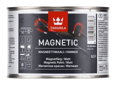 Краска водоразбавляемая Tikkurila Magnetic, 0,5 л, серый, матовый 41688 фото