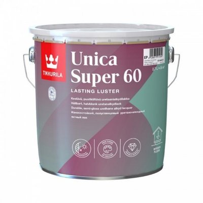 Лак Tikkurila Unica Super 60, 0,9 л, глянцевый, EP 1000102 фото