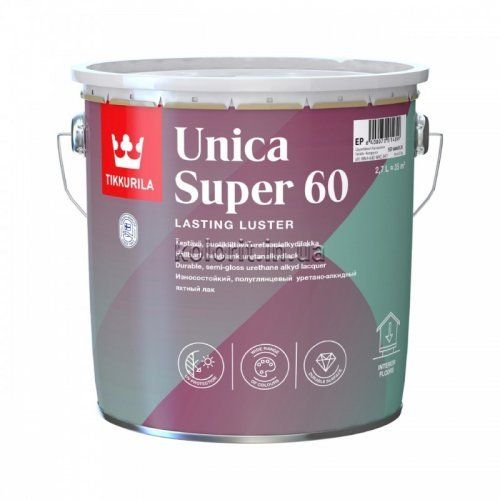 Лак Tikkurila Unica Super 60, 0,9 л, глянсовий, EP 1000102 фото