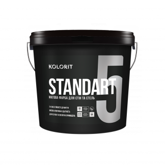 Kolorit STANDART 5 - стійка до миття латексна фарба для внутрішніх робіт на акрилатній основі.